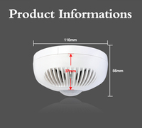 Détecteur de présence au plafond multi-technologies PIR+Ultrasonique Z-wave CDP-808ZW de haute qualité, détection 8m pour le contrôle de l'éclairage