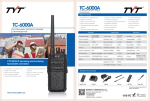 TYT TC-6000A 10W 3600mAh Battery Capacity IP67 Waterproof Radio Long Range Walkie Talkie 2 Way Radio