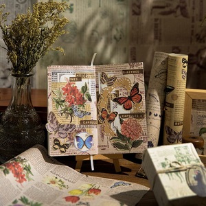 1 Rollo de Cinta Adhesiva Decorativa Serie Quiosco Callejero, Alfabeto Inglés Retro, Estilo Periódico, Material para Diario, 6 Estilos - Product Image 2