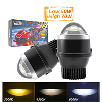 Feux de brouillard directionnels DGLS D618 OEM/ODM, projecteur laser Bi-LED 50W, double couleur, IP68, aluminium aéronautique, 10000 lumens, universel pour voiture