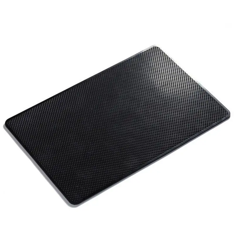 car accessories high temperature resistance washable PU leather black dashboard sticky non slip mat pad for phone decorations