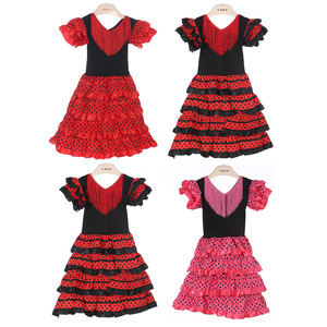 Le ragazze di moda vestono un bellissimo Costume da ballo spagnolo per bambini - Product Image 2