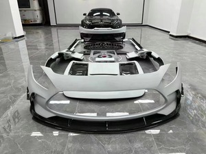 Kit carrosserie pour <span class=keywords><strong>Mercedes</strong></span> Benz <span class=keywords><strong>GT</strong></span>/GTS C190 2015-2023, mise à niveau vers le style AMG GTR <span class=keywords><strong>Black</strong></span> <span class=keywords><strong>Series</strong></span>, kit carrosserie de haute qualité en fibre de carbone, pare-chocs - Product Image 6