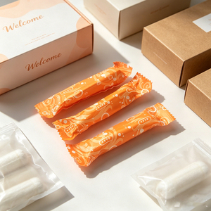 <span class=keywords><strong>Tampons</strong></span> féminins biodégradables certifiés GOTS 100 % biologiques avec applicateur, vente en gros, fournisseur personnalisé, respectueux de l'environnement - Product Image 1