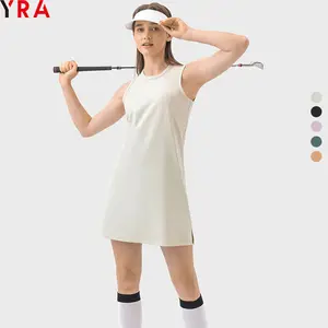 2024新款运动服女孩网球裙运动活跃女性高尔夫球裙连衣裙瑜伽健身透气服装