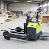 Chariot élévateur électrique robuste, capacité de charge de 2000 kg, stabilisateurs réglables, batterie 24 V, chariot à palettes électrique tout-terrain avec levage hydraulique