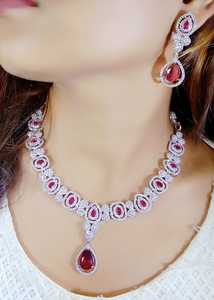 Boda India Mujeres Ad Stone Collar Joyería nupcial Collar tradicional Venta al por mayor Personalizar joyería - Product Image 3