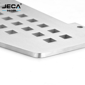 Estante de Ducha Esquinero Empotrado de Acero Inoxidable con Drenaje de Rejilla Cuadrada, Estante de Almacenamiento Triangular Montado en la Pared para Baño - Product Image 3