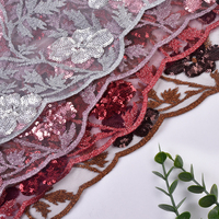 Tissu en maille respirante de haute qualité, maille tricotée, 280 g/m², tissu brodé à paillettes pour chaussures