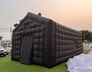 Black <b>Inflatable</b> Cube Wedding Tent Square Gazebo Event Room Big Mobile Portable Night Club Party Pavilion for Backyard Ten - Product Image 2