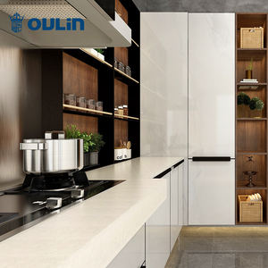 대중적인 페인트 유리제 문 현대 최소한 부엌 찬장 공장 출구 - Product Image 4