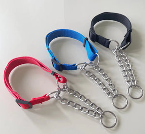 순종 제어 칼라 Martingale 스타일 반사 스트라이프 헤비 듀티 나일론 조정 가능한 개 명령 - Product Image 4