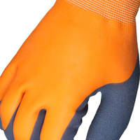 Sarung Tangan Keselamatan USA Direct Orange Berlapis Akrilik, Berlapis Lateks, Halus, Anti-Selip, Tahan Air, Fleksibel, Tahan Panas, Tahan Lama