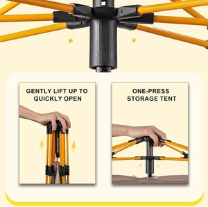 Tenda da Campeggio Gonfiabile a Cupola per 2/4 Persone, Apertura Automatica in 3 Secondi, Impermeabile, con Borsa per il Trasporto, per Escursionismo, Pesca, Festival Musicali, Spiaggia - Product Image 3