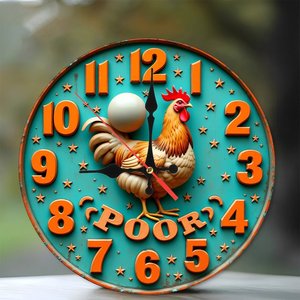 Round Wooden <b>Wall</b> <b>Clock</b> Walnut Color 25Cm Non Ticking <b>Silent</b> Modern Home Decoration <b>Clock</b> - Product Image 1