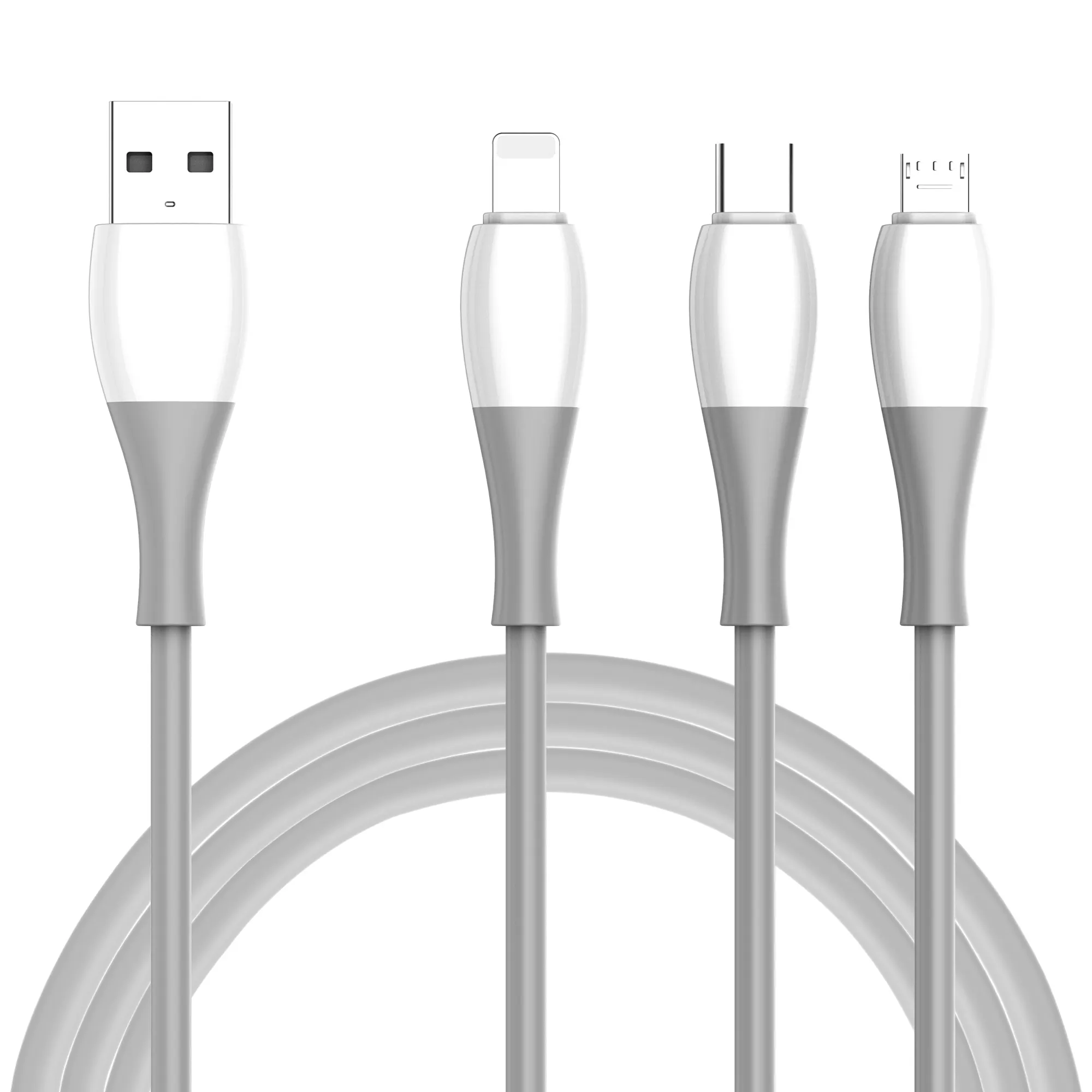 SOMOSTEL top selling products cable para celular 2.4a high end grey fat charging data usb cabo cables v8
