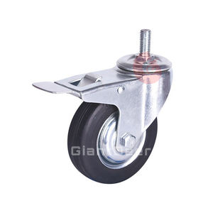 3Inch 3.5Inch 4Inch 5Inch <strong>6Inch</strong> 8Inch European Style <strong>Swivel</strong> Threaded Stem Industrial Rubber <strong>Caster</strong> <strong>Wheel</strong> - Product Image 3