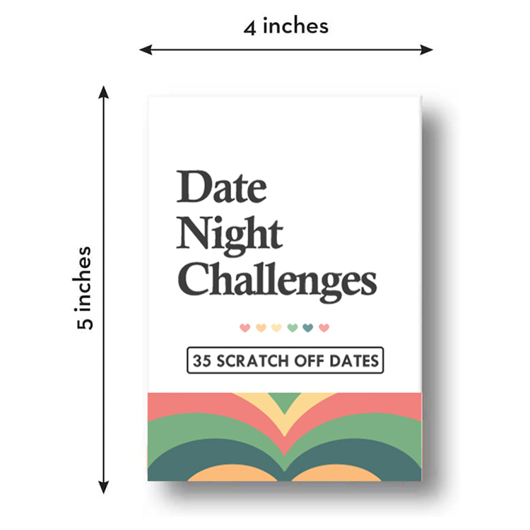 Пользовательская печать новый дизайн красочные Смешные свидания хорошей ночи идеи для игр парные царапины открытки