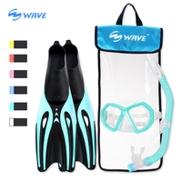 Ensemble de masques de plongée WAVE Vendeur Masque de plongée en apnée pour ensemble de plongée Équipement de plongée Natation Plongée avec tuba Masque et palmes Ensemble