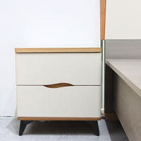 Ensemble de meubles de chambre à coucher de haute qualité au design moderne, avec cadre de lit relevable, lits de rangement en bois de chêne, tailles double, queen et king