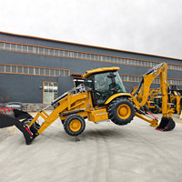Pengiriman Gratis Backhoe Excavator Loader Traktor Baru Retroexcavadora Jcb Mini Backhoe Loader 4x4 Wheel Backhoe Loader