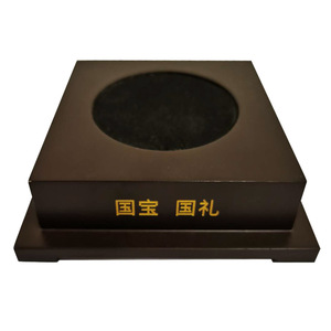 Ornements de bureau de style chinois sur mesure, artisanat, statues de Bouddha sculptées, bases en bois massif à collectionner, directement - Product Image 1