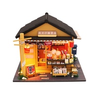 Usine de Guangzhou Hongda M914 Souvenirs d'automne Miniatures de magasin d'alimentation Maison de poupée en bois Kit de maison de poupée à faire soi-même