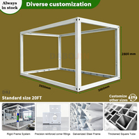 Structure en acier modulaire pour maison conteneur de 20 pieds à assemblage rapide, idéale pour bureau de chantier rapide