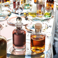 100ml-300ml Mini-Glasflaschen mit Korkverschluss, klare Getränkeflaschen für Whisky-Verkostungen, Hochzeitsgeschenke, individuelle Gestaltung möglich.