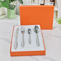 Ensemble de couverts de luxe en acier inoxydable pour mariage, couteau, fourchette, cuillère, idéal pour offrir, usage domestique, restaurant, service de table