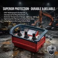 Camión Bomba de Concreto Automático de Metal Resistente con Control Remoto Inalámbrico por Radio, IP65 Impermeable, Alcance de 500M, 3 Joysticks