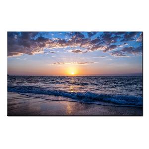 Peinture à l'huile encadrée sur toile, <span class=keywords><strong>paysage</strong></span> bleu, modèle Z-Sea, coucher de soleil, bord de <span class=keywords><strong>mer</strong></span>, décoration murale pour salle de bain, décoration moderne pour la maison - Product Image 5