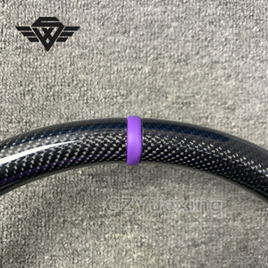 <span class=keywords><strong>Volant</strong></span> de voiture en cuir plat violet en fibre de carbone personnalisé, adapté à <span class=keywords><strong>Mercedes</strong></span> Benz W204 W205 W213 W211 W212 G63 CLA AMG - Product Image 4