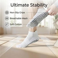 Chaussettes de yoga antidérapantes professionnelles universelles pour équipement et sols – Soutien d'équilibre pour l'entraînement des poses