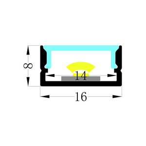 Surface de la lampe linéaire moderne Profil led en aluminium YG-F019 extrusion de canal en U Couverture PC pour éclairage à bande flexible Ld - Product Image 3