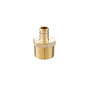 Raccords à sertir en laiton sans plomb pour PEX, filetage mâle, 3/4" 1/2" 1", qualité industrielle, flexibles, faible température de fusion - Product Image 1