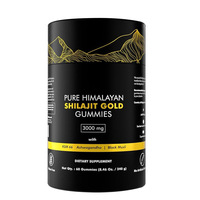 Gummies OEM Naturelles Shilajit Ashwagandha Black Musli pour Hommes – Complément Alimentaire Énergie et Vitalité – 60 Unités
