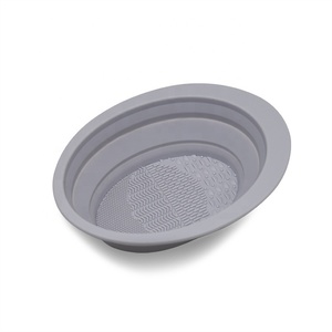 Bol de nettoyage pliable en silicone, double usage pour pinceaux de maquillage et masques faciaux, étanche, usage domestique et commercial, directement de l'usine - Product Image 1