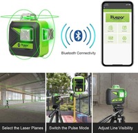 Huepar 603BT-H outil de mesure Laser à faisceau vert 3D 12 lignes croisées