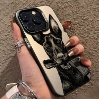 11 12 13 Pro Max 14 Pro Max 15 iPhone 16 Pro Max Noir Blanc a Transparent Noir Imd Matériel coque de téléphone Convient iphone