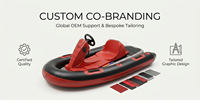 Oferta Especial: Go Kart Acuático Eléctrico Inflable con Volante, Tabla de Surf a Chorro Estable, Casco de PVC Rojo y Negro, Scooter Acuático