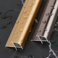 Panel de pared de aluminio personalizado, molde en T para suelo, transición de vinilo laminado, construcción robusta, extrusión de suelo sin costuras, embellecedor de esquina de Metal