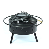 Brasero de jardin rond de 23,5 pouces pour brûler du bois, barbecue pour patio extérieur et cour arrière