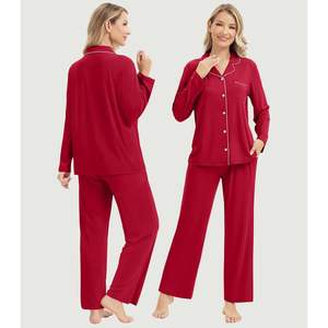 Pijamas de Novia Modales OEM ODM, Ropa de Dormir para Mujer, Pijamas de Bambú Personalizadas para Mujer, Pijamas de Invierno, Fábrica de Ropa de Dormir en Vietnam - Product Image 2