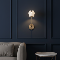 Applique Murale Industrielle Personnalisée en Fer Forgé avec Abat-jour en Verre, Contrôle Tactile, Intensité Réglable, Culot E12, Luxe pour Salle de Bain