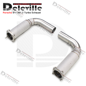 Tubo de bajada de fábrica para Porsche <span class=keywords><strong>911</strong></span> 991,2 <span class=keywords><strong>Turbo</strong></span> <span class=keywords><strong>S</strong></span> 3,8 T 2017-2019 escudo térmico escape de coche tubo de escape - Product Image 4