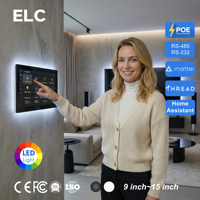 Panel de Control de Intercomunicación Inteligente para el Hogar con Pantalla Táctil de 10.1 Pulgadas, Android 14, RK3576S, Montaje en Pared, POE, con Puerto de Entrada/Salida RS485