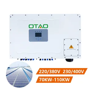 OTAO On Grid Solar Inverter Onduleur IP65 110kw 100kw 20kw 5kw Ongrid Solarinverter Three Phase Grid Tie Photovoltaic Inversor
