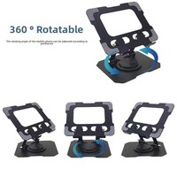 Support Yanjin S955 Métal Rotatif Multifonctionnel pour Téléphone Mobile et Tablette, Universel Maison Bureau, Évidé pour Dissipation Thermique, Pliable et Fixe
