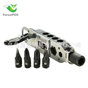 FervorFOX Mini kit d'outils de réparation de vélo portable, tournevis multifonction en métal avec ouvre-bouteille pour vélos de montagne - Product Image 2